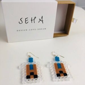 Super cute boba handmade earrings